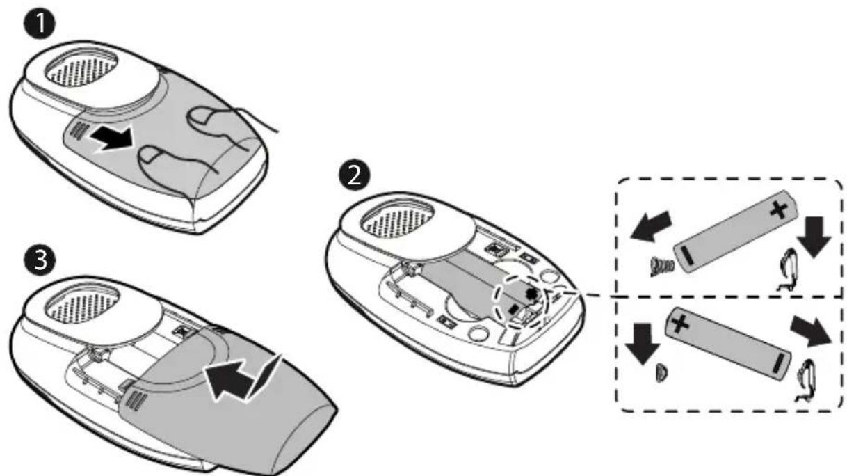GIGASET Baby 100 Audio - Install Parent Unit Batteries - 1