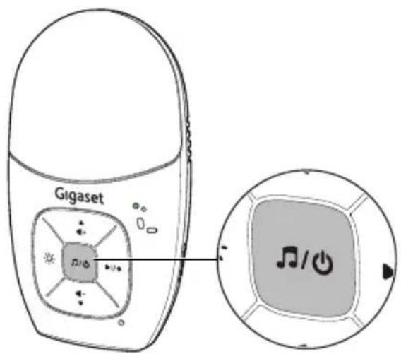 GIGASET Baby 100 Audio - Accensione o spegnimento del baby controllo - 1