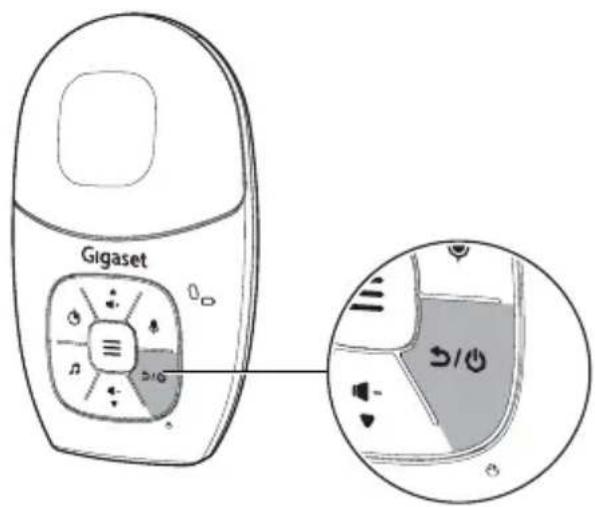 GIGASET Baby 100 Audio - Babyfoon in- of uitschakelen - 2