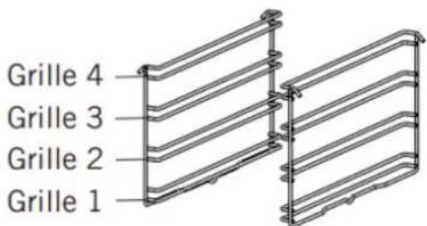 SABA 6060MIXT21BK - Installation et retrait des supports de grille : - 2