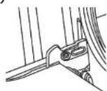 SABA OMP7324BLA - Install the oven door - 1