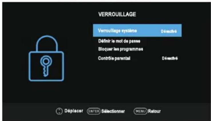 SABA SB24HD242W - Menu de Verrouillage - 1