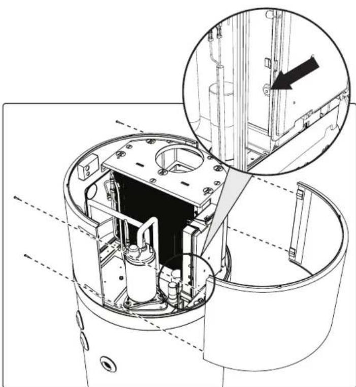 COINTRA OASIS 200 HT - Restablecimiento del termostato de seguridad de la resistencia electrica - 1