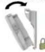 Sauermann KP 320 - Support mural anti-vol avec cadenas - 3