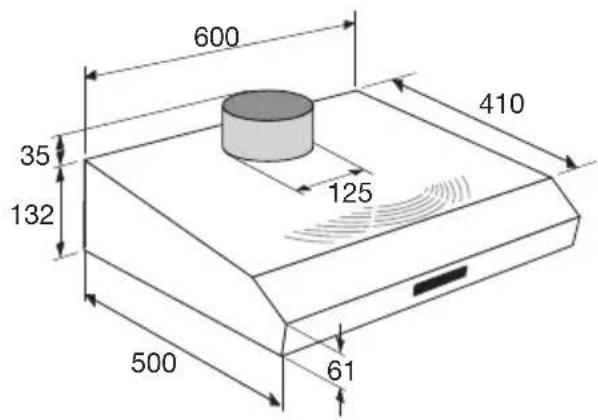 Atag WO60211BM - Built-in dimensions - 1