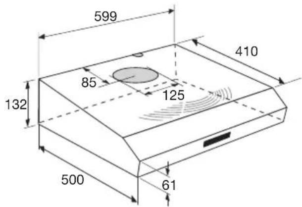 Atag WO60211BM - Dimensions d'encastrement - 2