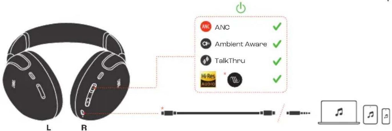 JBL Tour M3 Smart TX - WIRED LISTENING MODE - 2