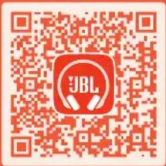 QR code with central logo containing 'JBL' text and headphones icon