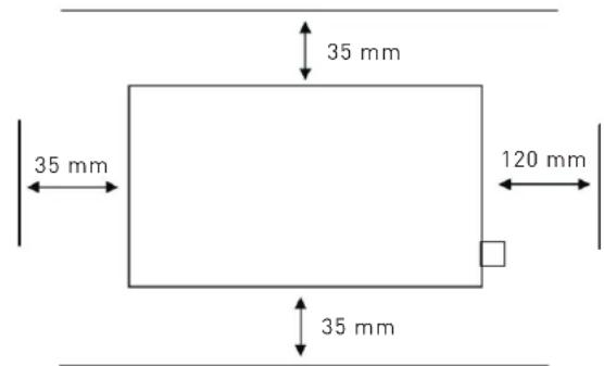 Etherma LAVA Desk 2.0 - INSTALLATION AND MINIMUM DISTANCES: - 2