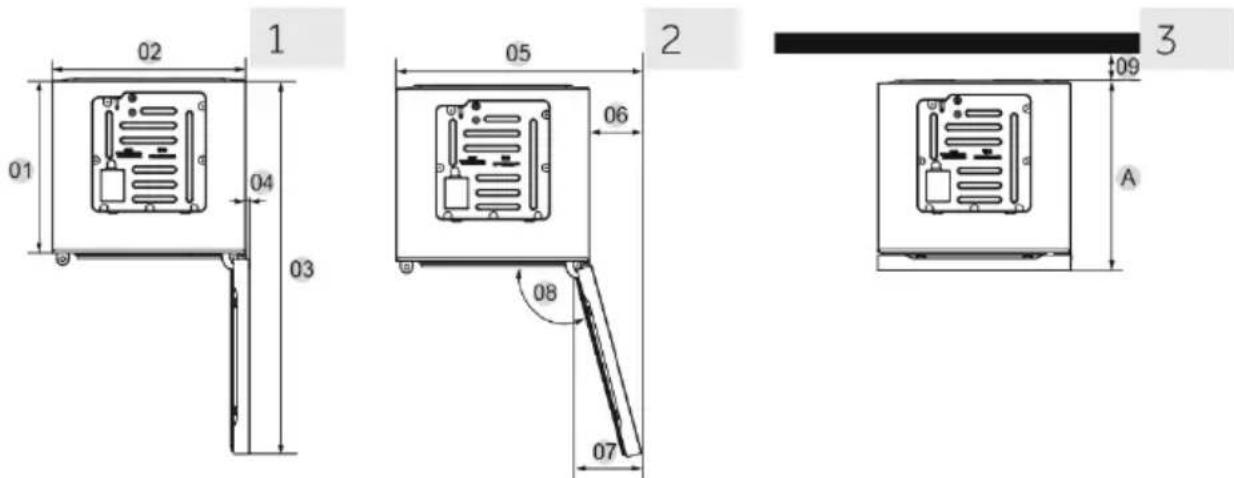 HAIER HWS205GGEH1 - Requisitos de空間 - 1