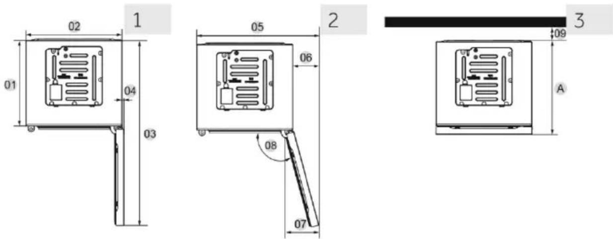 HAIER HWS205GGEH1 - Platzbedarf - 1