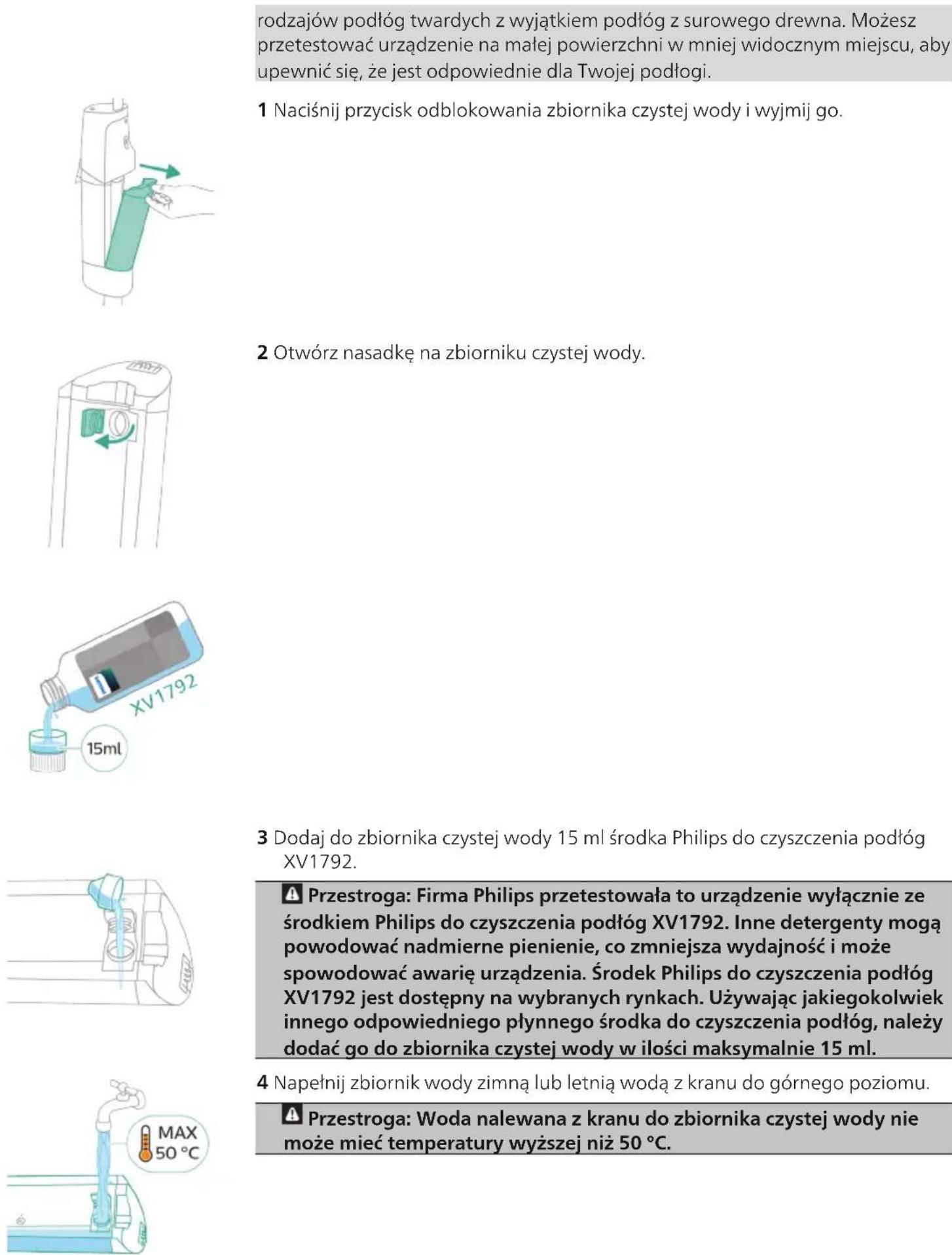 PHILIPS 7000 Series XW7110 - Uzywanie urzadzenia - 1