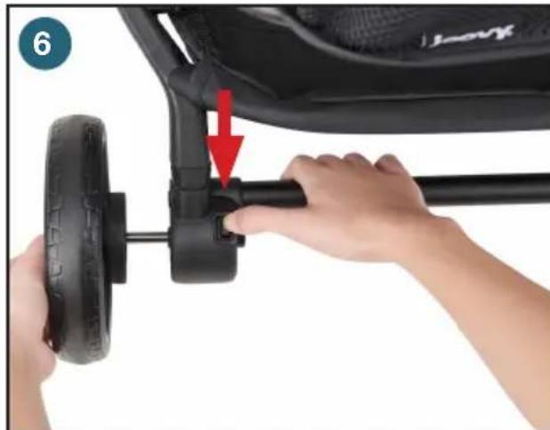 Joovy Boot X2 - Installation/Retrait des Roues Arriere - 2