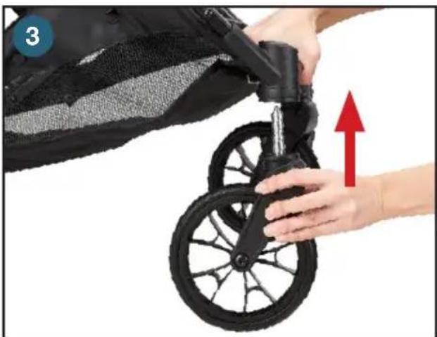 Joovy Boot X2 - Installing/Removing the Front Wheels - 1