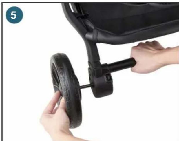 Joovy Boot X2 - Installation/Retrait des Roues Arriere - 1