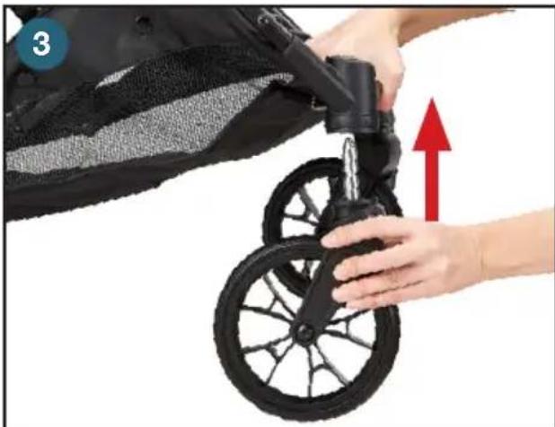 Joovy Boot X2 - Installation/Retrait des Roues Avant - 1