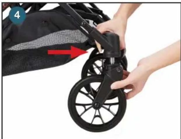 Joovy Boot X2 - Installing/Removing the Front Wheels - 2