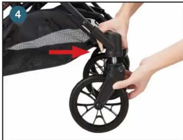 Joovy Boot X2 - Installation/Retrait des Roues Avant - 2