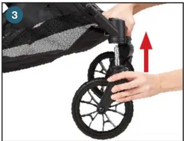 Joovy Boot X2 - 前輪の取り付は/取り外し - 1