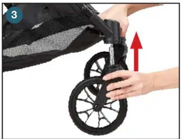 Joovy Boot X2 - Para Instalar y Quitar las Ruedas Delanteras - 1