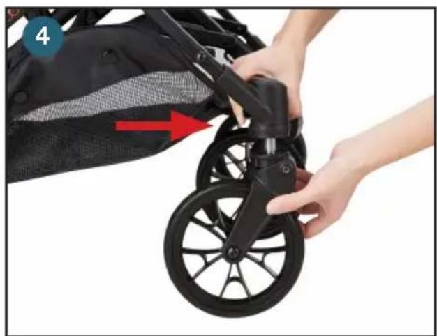 Joovy Boot X2 - Para Instalar y Quitar las Ruedas Delanteras - 2