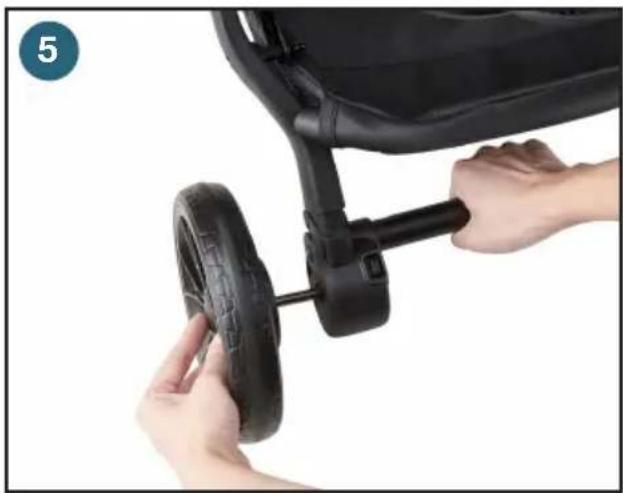 Joovy Boot X2 - 後輸の取り付け/取り外し - 1