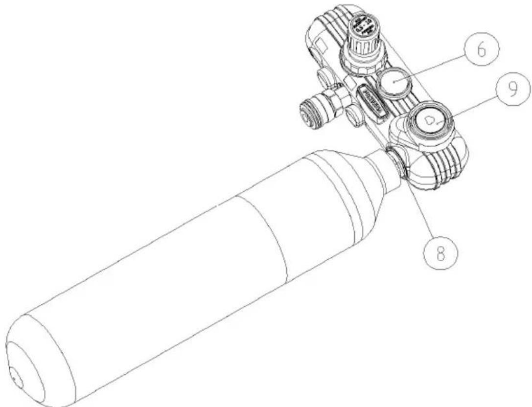 Prebena Druckluft Mobilo - Mise en place de la cartouche d'air comprimé - 5