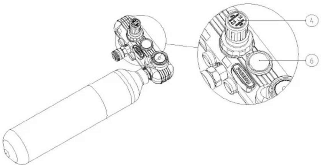 Prebena Druckluft Mobilo - Controlling operating pressure - 1