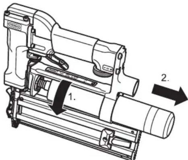 Prebena PKT2ES40S - Quitar el cartucho de aire comprimido - 1