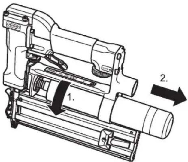 Prebena PKT2ES40S - Retirer la cartouche d'air compré - 1
