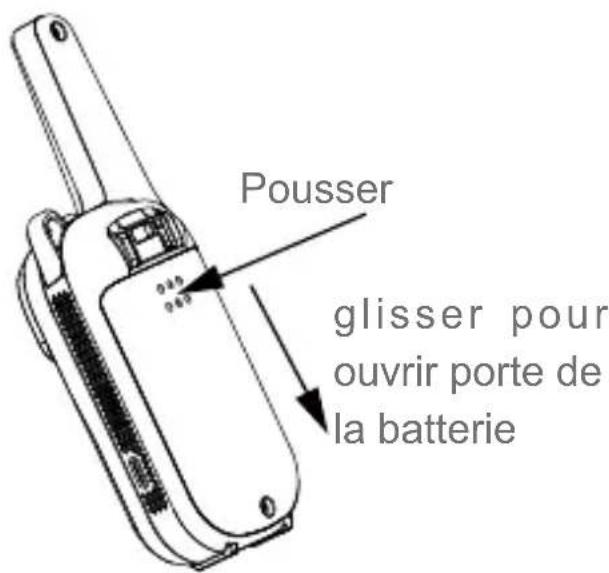 DECROSS DC43 - Installation des trois 1.5V AAA Alkaline ou 1.2V AAA NiMH rechargeable batteries - 2