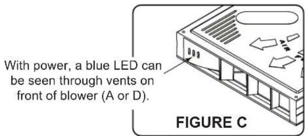 Middle Atlantic C5SFS31HE1 - VIEWING THE BLUE LED POWER INDICATOR ON BLOWER - 1