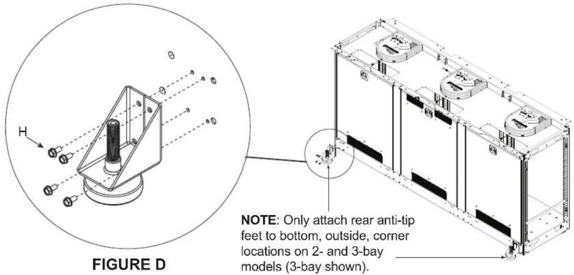 Middle Atlantic C5SFS31HE1 - INSTALLING REAR ANTI-TIP FEET (C5-FF22-X MODELS ONLY) - 1