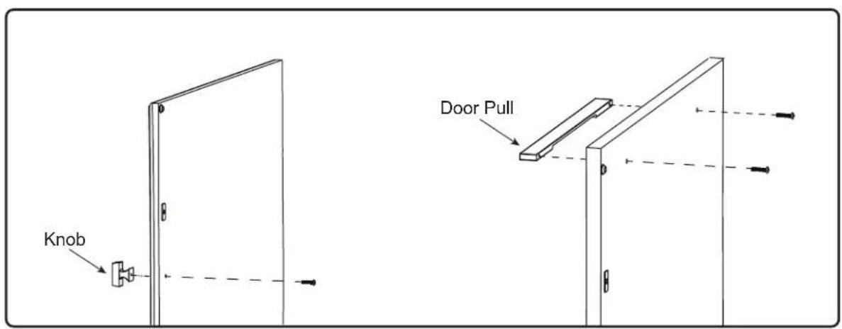 Middle Atlantic C5SFS31HE1 - INSTALLING KNOB OR DOOR PULL - 1