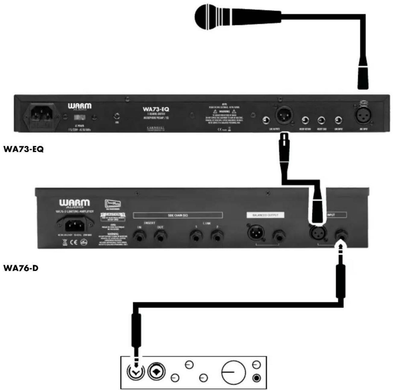 Warm Audio WA76D2 - WA76-D SAMPLE HOOKUP DIAGRAM [SINGLE-CHANNEL] - 1