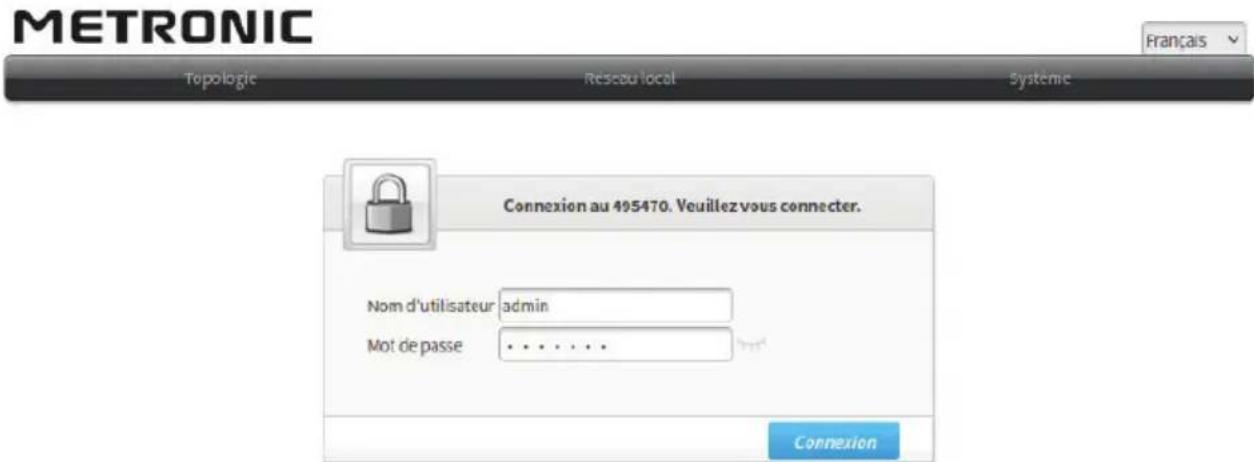METRONIC 495470 - A - Premier accès à l'interface - 1