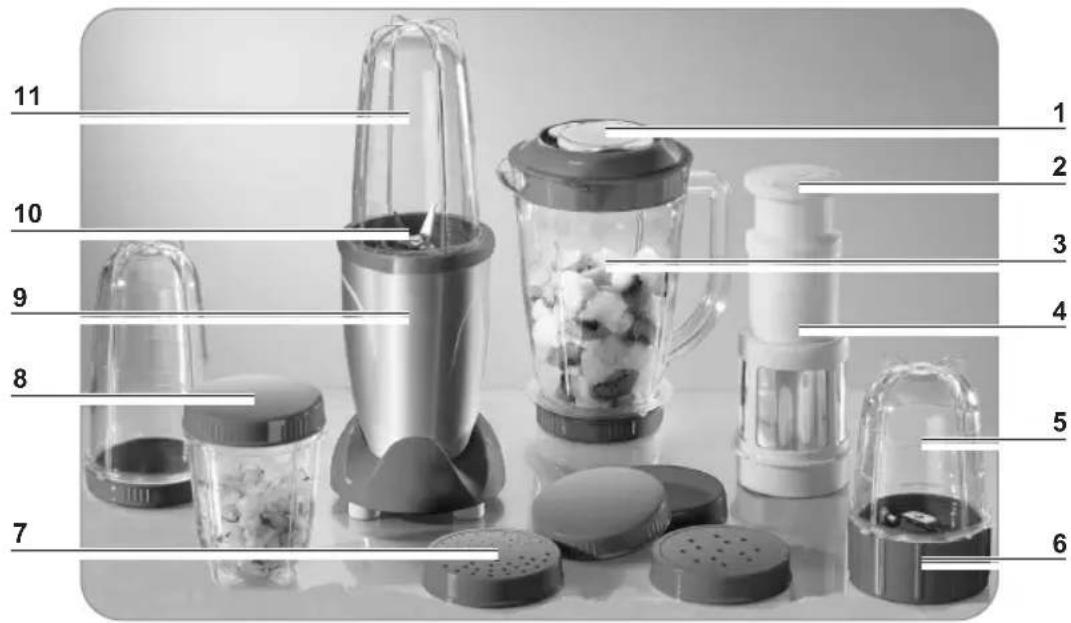 Gourmetmaxx 03806 - Composition et vue générale de l'appareil - 1