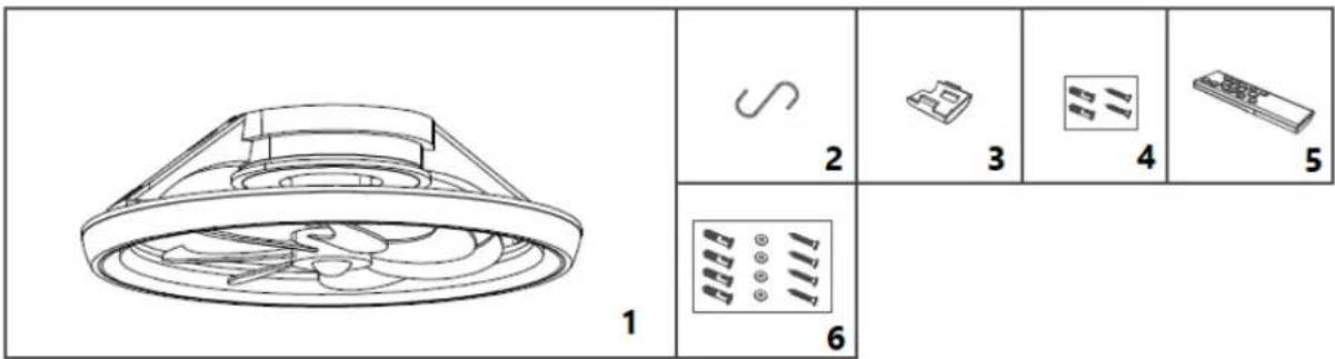Orbegozo CP 149035 - PARTS DEL VENTILADOR I MUNTATGE - 1