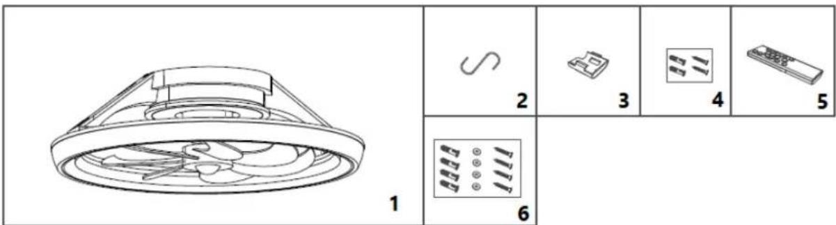 Orbegozo CP 149035 - PIÉCES ET ASSEMBLAGE DU VENTILATEUR - 1