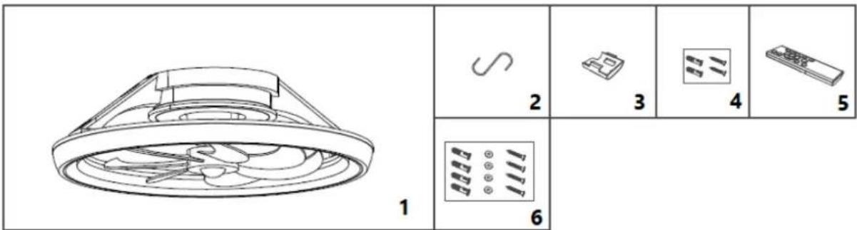 Orbegozo CP 149035 - PARTES DEL VENTILADOR Y MONTAJE - 1