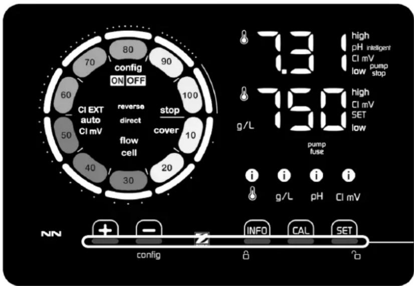 ZODIAC eXPERT pH - Presentatie van de gebruikersinterface - 1