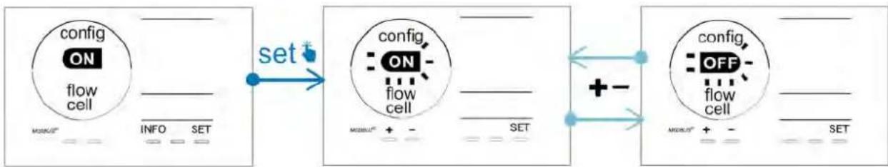 ZODIAC eXPERT pH - "Flow cell": Ativação do sensor de gás - 1