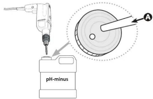 ZODIAC eXPERT pH - Instalación del tubo de aspiración pH-minus - 2