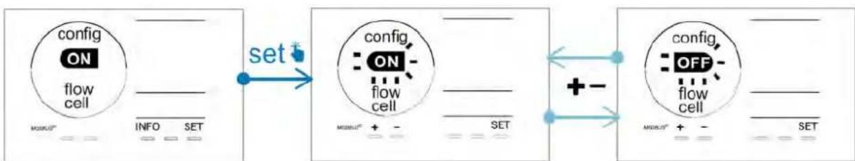 ZODIAC eXPERT pH - "Flow cell": Attivazione del sensore di gas - 1