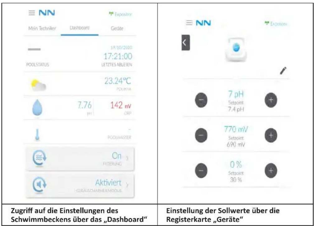 ZODIAC eXPERT pH - I Fernsteuerung des Elektrolysegerätes über die App NN - 2