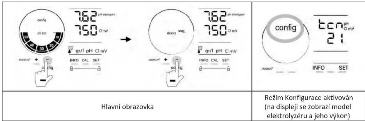 ZODIAC eXPERT pH - Pristup k rezimu Konfigurace - 1