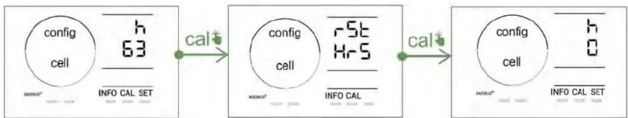 ZODIAC eXPERT pH - Affichage et réinitialisation du nombre d'heures de la cellule ou de la pompe pH - 1