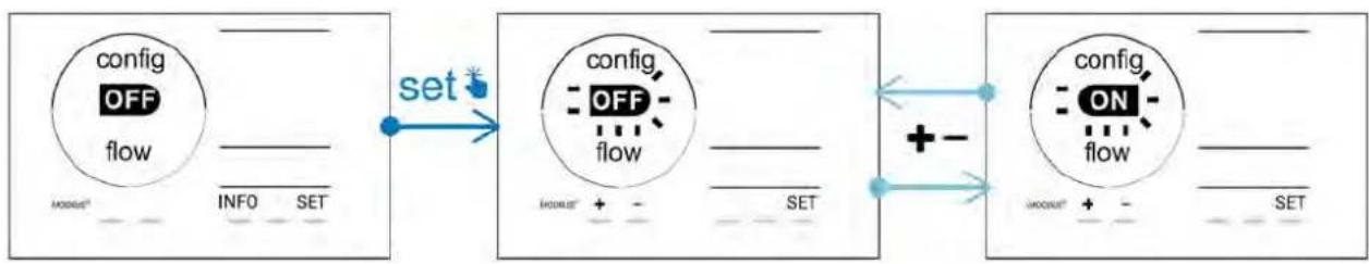 ZODIAC eXPERT pH - Flow": Aktivovani snimace prutoku - 1