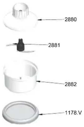 Dynamic Dynamix 551061 - AC518-Bol cutter / Cutter bowl / Kutterschüssel / Vasca cutter / Bol cutter / Hakker / Picadora / Leikkuukulho - 1