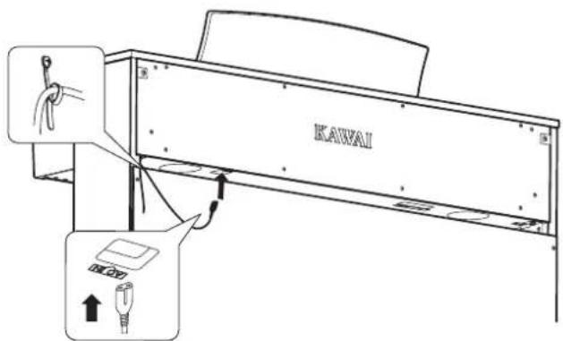 KAWAI Classic Serie CS4 - Connexion de l'adaptateur secteur - 1
